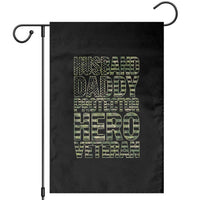 Husband Daddy Protector Hero Veteran Garden Flag Father's Day American Flag Camouflage