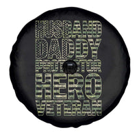 Husband Daddy Protector Hero Veteran Spare Tire Cover Father's Day American Flag Camouflage