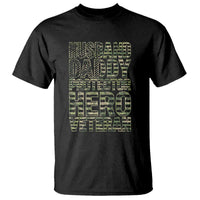 Husband Daddy Protector Hero Veteran T Shirt Father's Day American Flag Camouflage