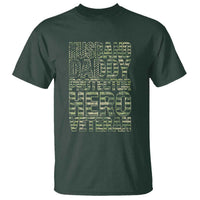 Husband Daddy Protector Hero Veteran T Shirt Father's Day American Flag Camouflage