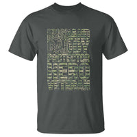 Husband Daddy Protector Hero Veteran T Shirt Father's Day American Flag Camouflage