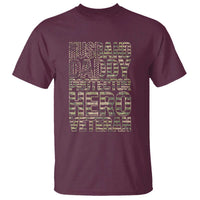 Husband Daddy Protector Hero Veteran T Shirt Father's Day American Flag Camouflage