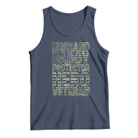 Husband Daddy Protector Hero Veteran Tank Top Father's Day American Flag Camouflage
