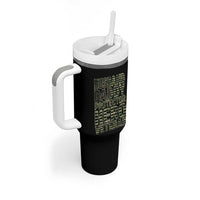 Husband Daddy Protector Hero Veteran Tumbler With Handle Father's Day American Flag Camouflage