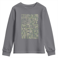 Husband Daddy Protector Hero Veteran Youth Sweatshirt Father's Day American Flag Camouflage