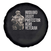 Husband Daddy Protector Hero Veteran Spare Tire Cover Patriotic American Flag Camo Father's Day