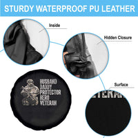 Husband Daddy Protector Hero Veteran Spare Tire Cover Patriotic American Flag Camo Father's Day