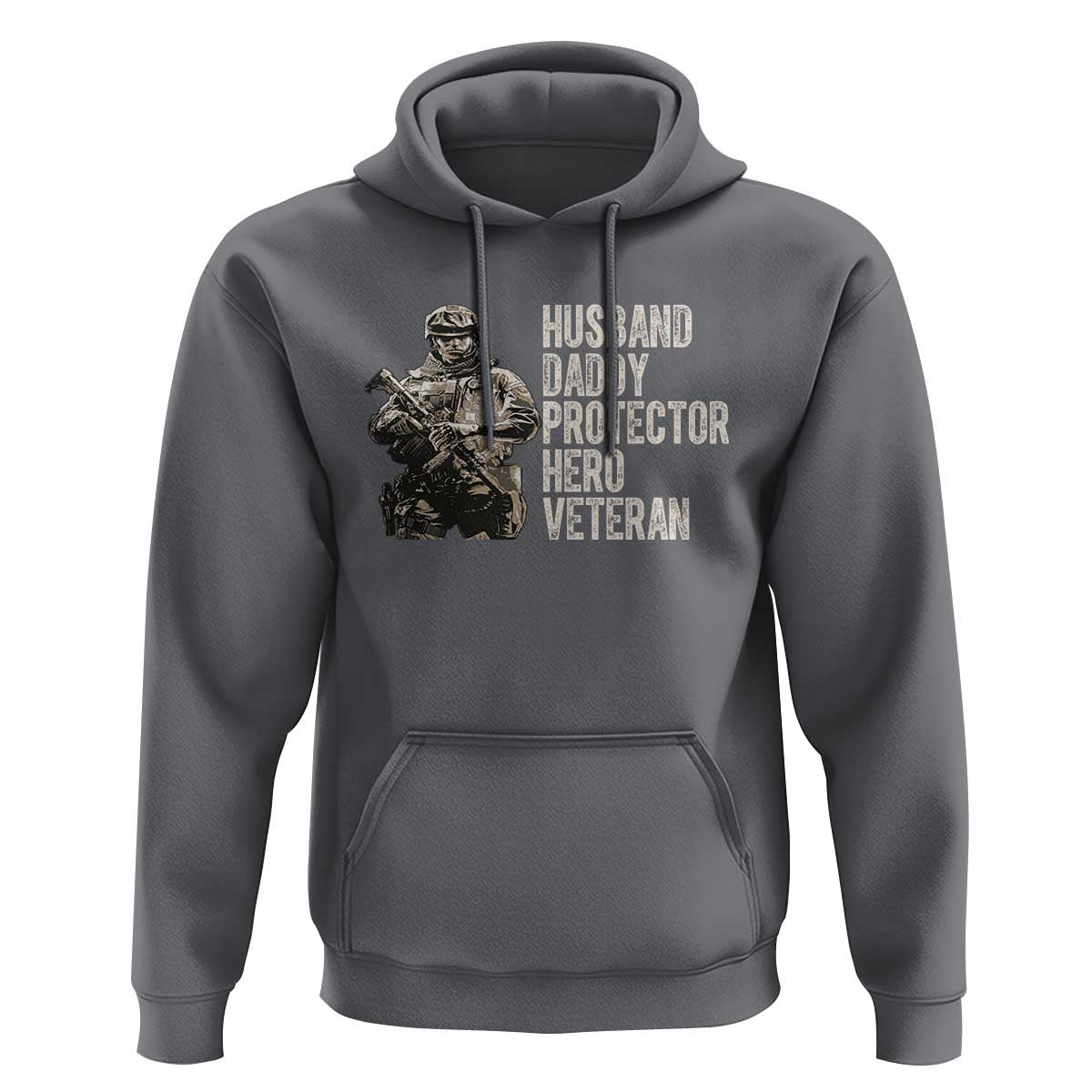 Husband Daddy Protector Hero Veteran Hoodie Patriotic American Flag Camo Father's Day