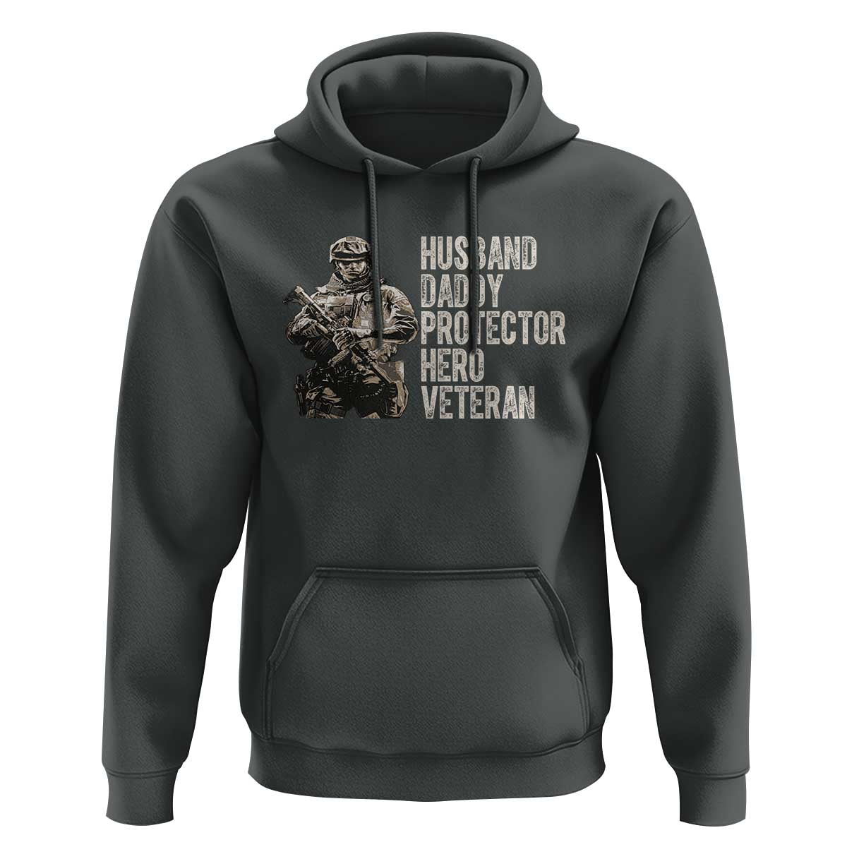 Husband Daddy Protector Hero Veteran Hoodie Patriotic American Flag Camo Father's Day