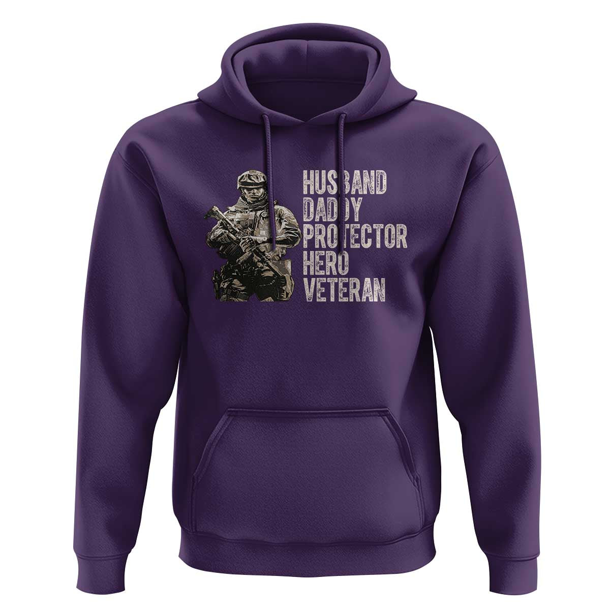 Husband Daddy Protector Hero Veteran Hoodie Patriotic American Flag Camo Father's Day