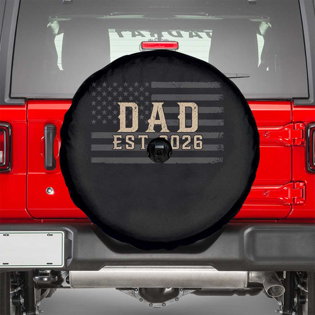 Dad Est 2026 Spare Tire Cover Promoted to Daddy New Dad
