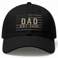 Dad Est 2026 Baseball Cap Promoted to Daddy New Dad
