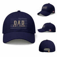 Dad Est 2026 Baseball Cap Promoted to Daddy New Dad