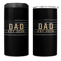 Dad Est 2026 4 in 1 Can Cooler Tumbler Promoted to Daddy New Dad