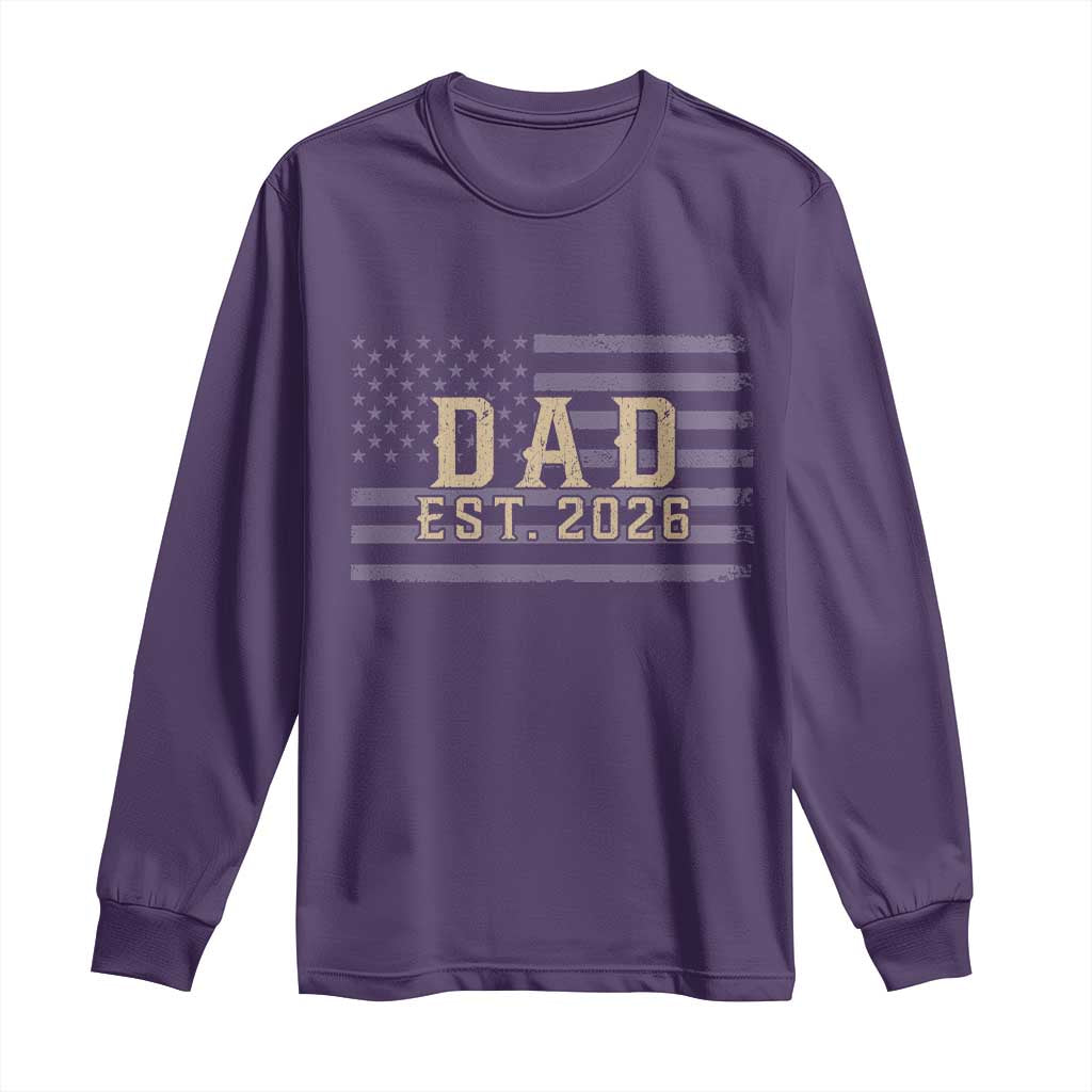 Dad Est 2026 Long Sleeve Shirt Promoted to Daddy New Dad