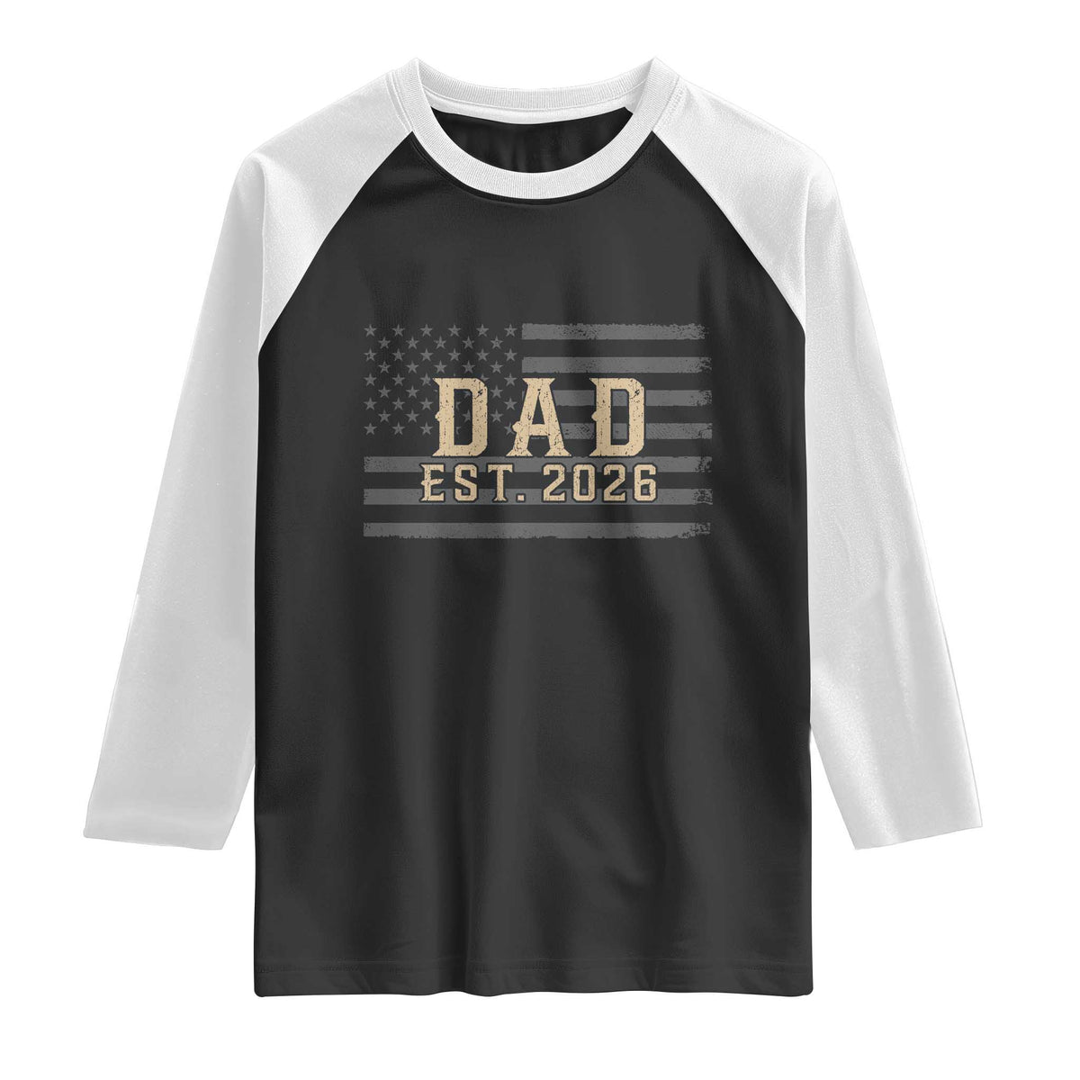 Dad Est 2026 Raglan Shirt Promoted to Daddy New Dad