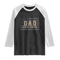 Dad Est 2026 Raglan Shirt Promoted to Daddy New Dad