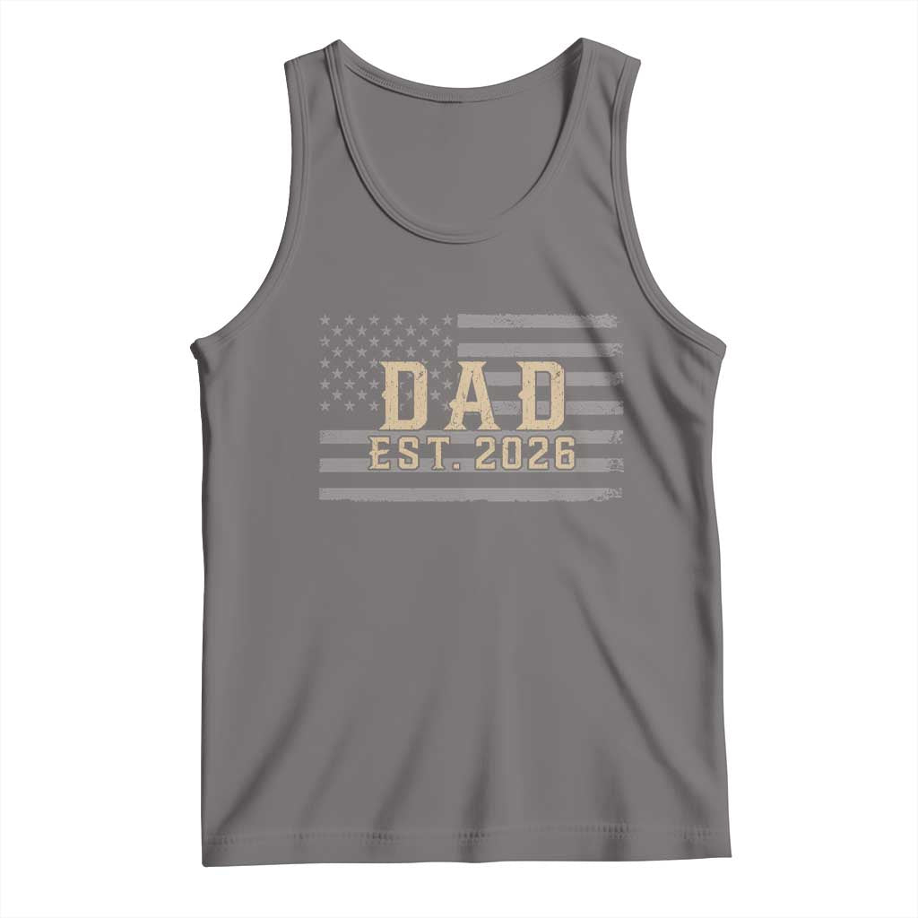 Dad Est 2026 Tank Top Promoted to Daddy New Dad