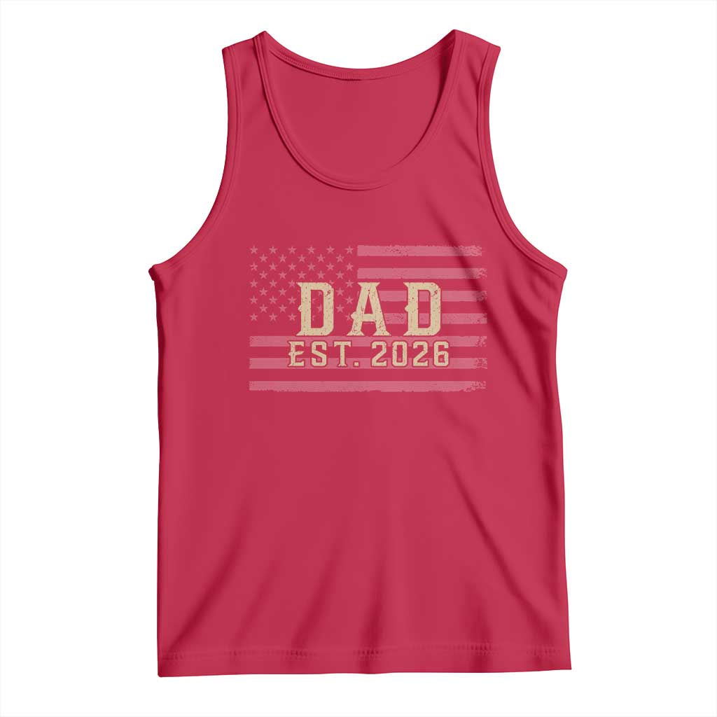 Dad Est 2026 Tank Top Promoted to Daddy New Dad