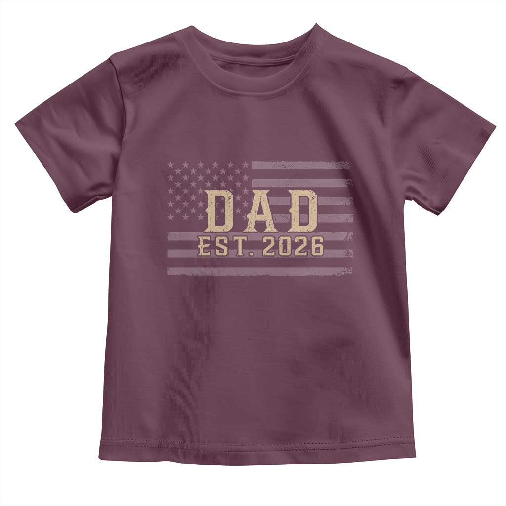 Dad Est 2026 Toddler T Shirt Promoted to Daddy New Dad