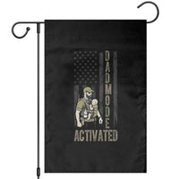 Dad Mode Activated Garden Flag Tactical Baby Carrier Military Father Amerian Flag
