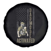 Dad Mode Activated Spare Tire Cover Tactical Baby Carrier Military Father Amerian Flag