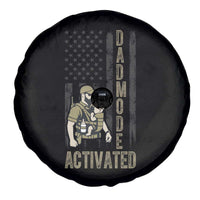 Dad Mode Activated Spare Tire Cover Tactical Baby Carrier Military Father Amerian Flag