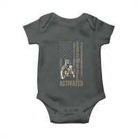 Dad Mode Activated Baby Onesie Tactical Baby Carrier Military Father Amerian Flag