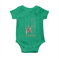 Dad Mode Activated Baby Onesie Tactical Baby Carrier Military Father Amerian Flag