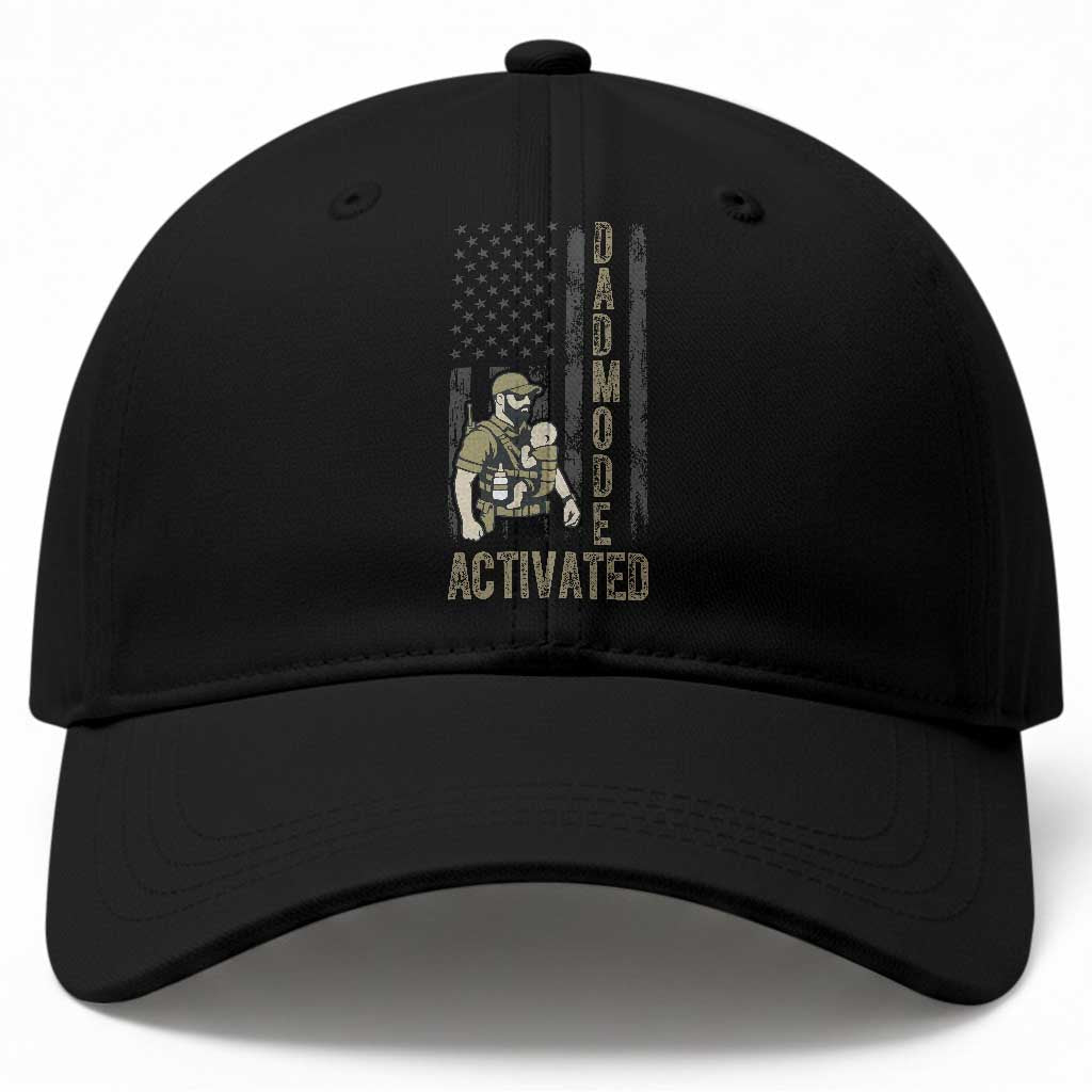 Dad Mode Activated Baseball Cap Tactical Baby Carrier Military Father Amerian Flag