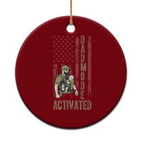 Dad Mode Activated Ceramic Ornament Tactical Baby Carrier Military Father Amerian Flag