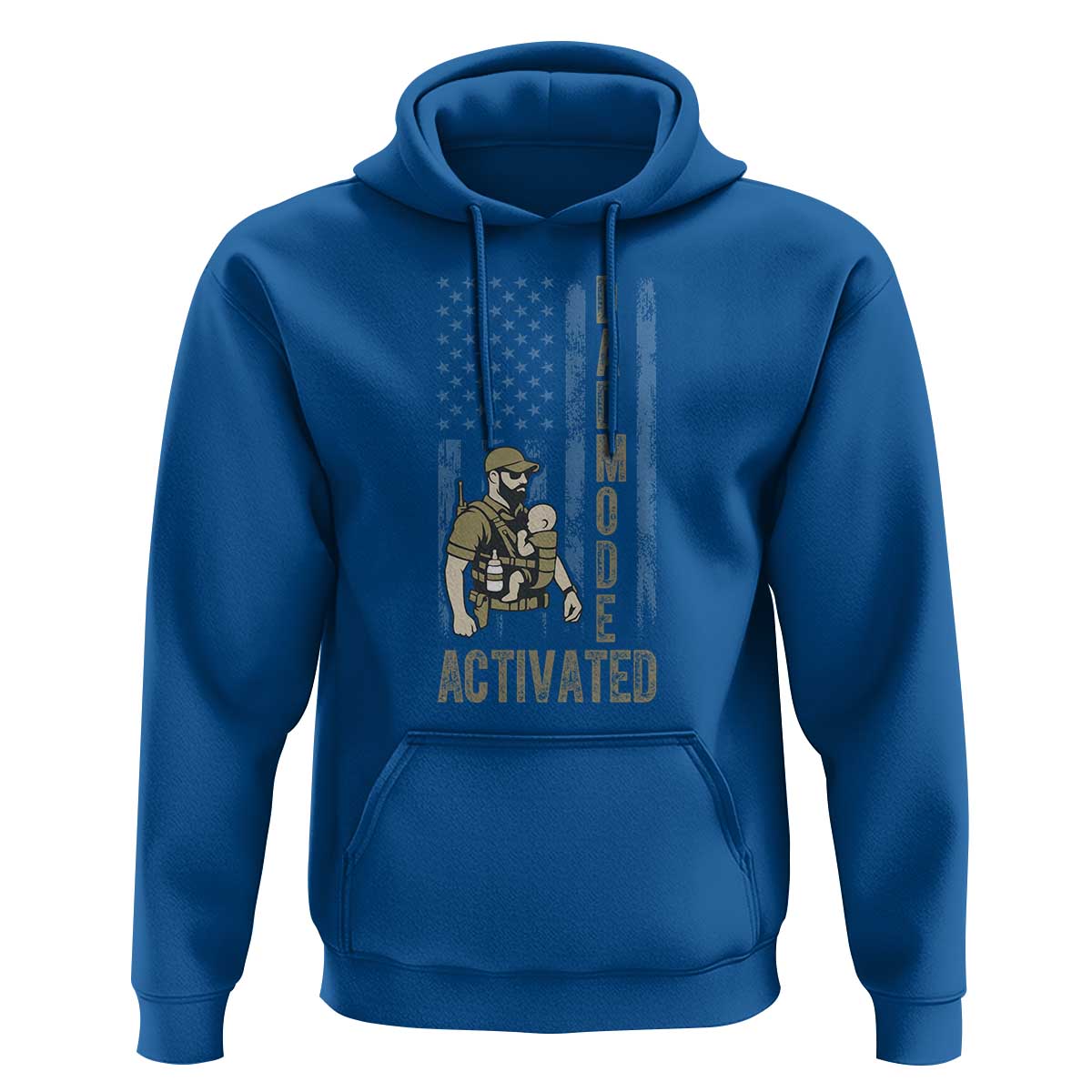 Dad Mode Activated Hoodie Tactical Baby Carrier Military Father Amerian Flag
