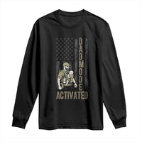 Dad Mode Activated Long Sleeve Shirt Tactical Baby Carrier Military Father Amerian Flag