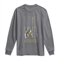 Dad Mode Activated Long Sleeve Shirt Tactical Baby Carrier Military Father Amerian Flag