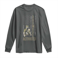 Dad Mode Activated Long Sleeve Shirt Tactical Baby Carrier Military Father Amerian Flag