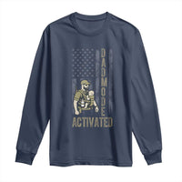 Dad Mode Activated Long Sleeve Shirt Tactical Baby Carrier Military Father Amerian Flag