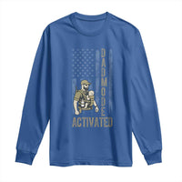 Dad Mode Activated Long Sleeve Shirt Tactical Baby Carrier Military Father Amerian Flag
