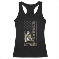 Dad Mode Activated Racerback Tank Top Tactical Baby Carrier Military Father Amerian Flag