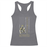 Dad Mode Activated Racerback Tank Top Tactical Baby Carrier Military Father Amerian Flag