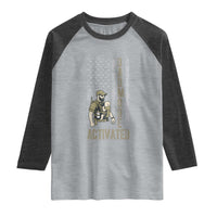 Dad Mode Activated Raglan Shirt Tactical Baby Carrier Military Father Amerian Flag