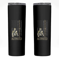 Dad Mode Activated Skinny Tumbler Tactical Baby Carrier Military Father Amerian Flag