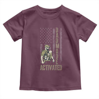 Dad Mode Activated Toddler T Shirt Tactical Baby Carrier Military Father Amerian Flag