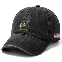 Dad Mode Activated Washed Cotton Baseball Cap Tactical Baby Carrier Military Father Amerian Flag