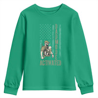 Dad Mode Activated Youth Sweatshirt Tactical Baby Carrier Military Father Amerian Flag