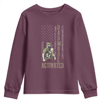 Dad Mode Activated Youth Sweatshirt Tactical Baby Carrier Military Father Amerian Flag