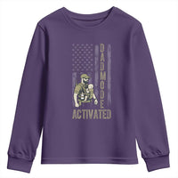 Dad Mode Activated Youth Sweatshirt Tactical Baby Carrier Military Father Amerian Flag