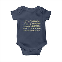 Best Dad Ever Baby Onesie Military Dad American Flag Camo