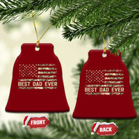 Best Dad Ever Ceramic Ornament Military Dad American Flag Camo
