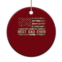 Best Dad Ever Ceramic Ornament Military Dad American Flag Camo