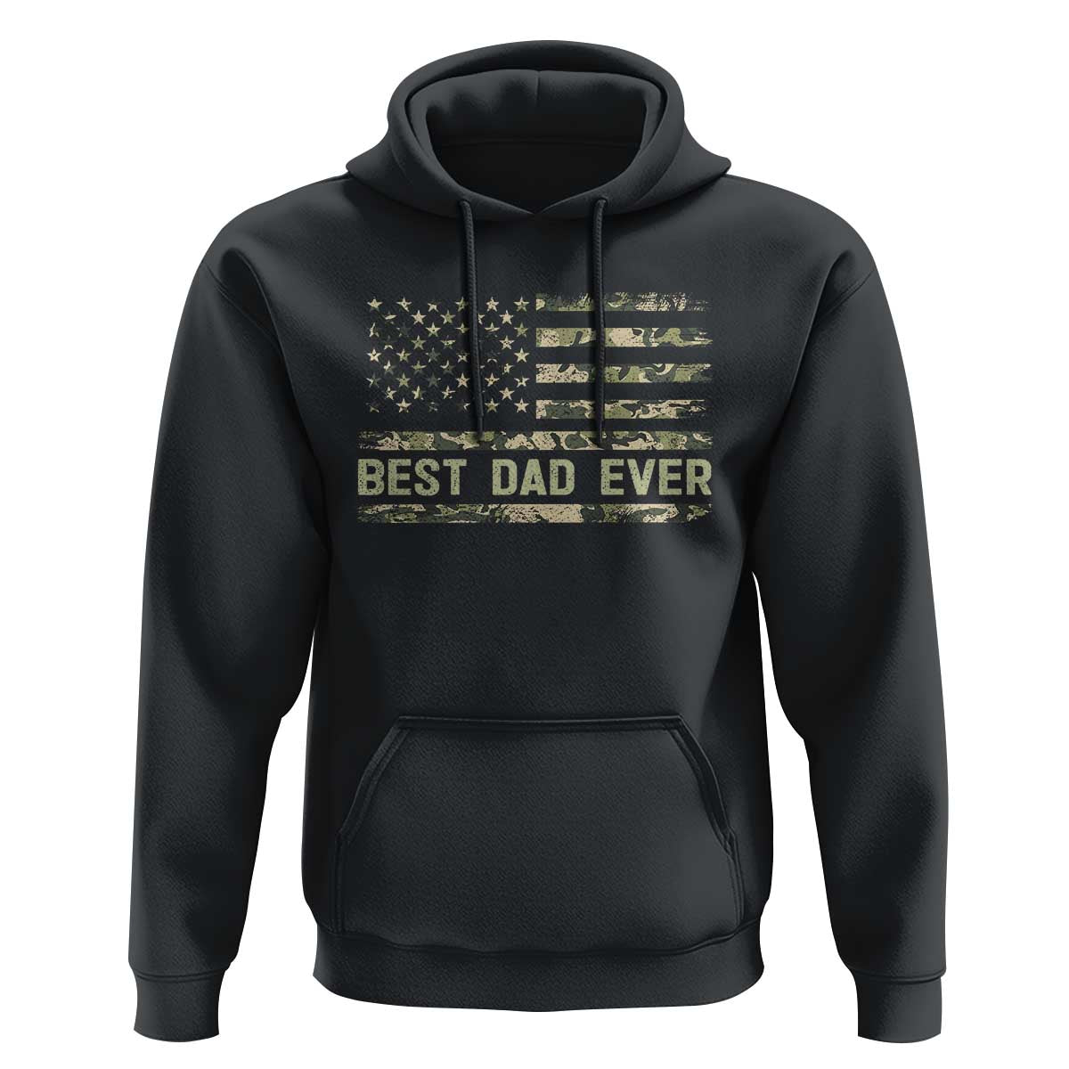 Best Dad Ever Hoodie Military Dad American Flag Camo